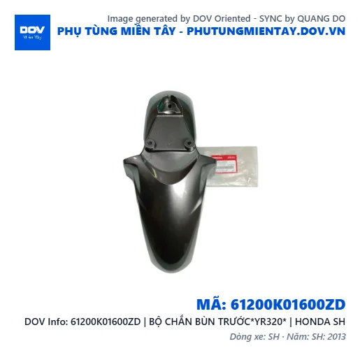 61200K01600ZD | BỘ CHẮN BÙN TRƯỚC*YR320* | HONDA SH — 61200K01600ZD