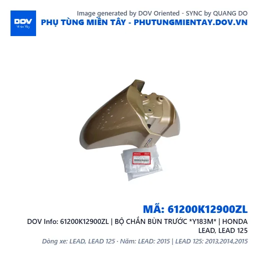 61200K12900ZL | BỘ CHẮN BÙN TRƯỚC *Y183M* | HONDA LEAD, LEAD 125 — 61200K12900ZL
