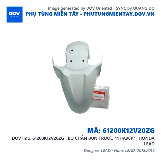 61200K12V20ZG | BỘ CHẮN BÙN TRƯỚC *NHA96P* | HONDA LEAD — 61200K12V20ZG