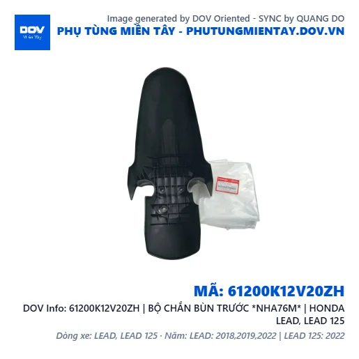 61200K12V20ZH | BỘ CHẮN BÙN TRƯỚC *NHA76M* | HONDA LEAD, LEAD 125 — 61200K12V20ZH