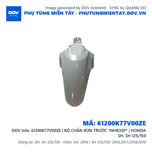 61200K77V00ZE | BỘ CHẮN BÙN TRƯỚC *NHB35P* | HONDA SH, SH 125/150 — 61200K77V00ZE