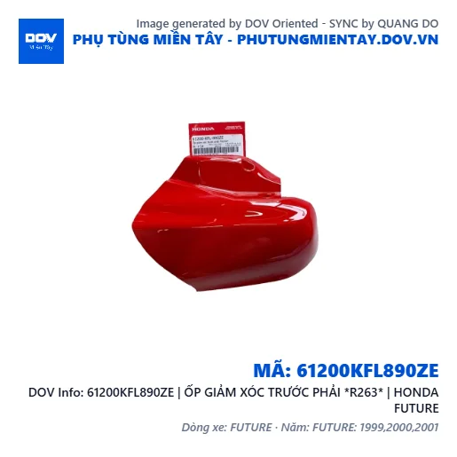 61200KFL890ZE | ỐP GIẢM XÓC TRƯỚC PHẢI *R263* | HONDA FUTURE — 61200KFL890ZE