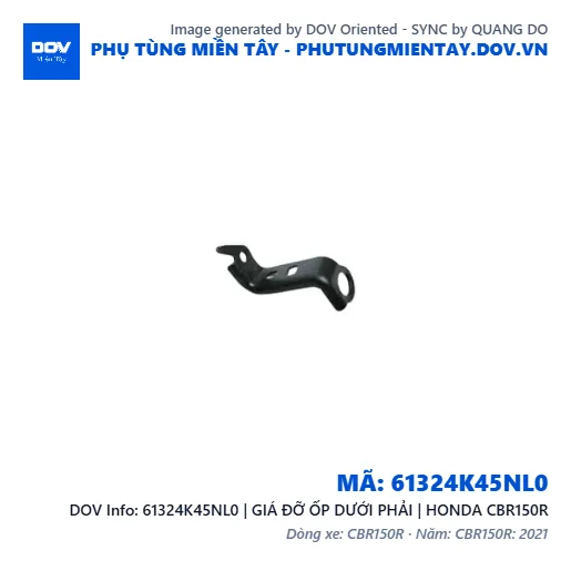 61324K45NL0 | GIÁ ĐỠ ỐP DƯỚI PHẢI | HONDA CBR150R — 61324K45NL0