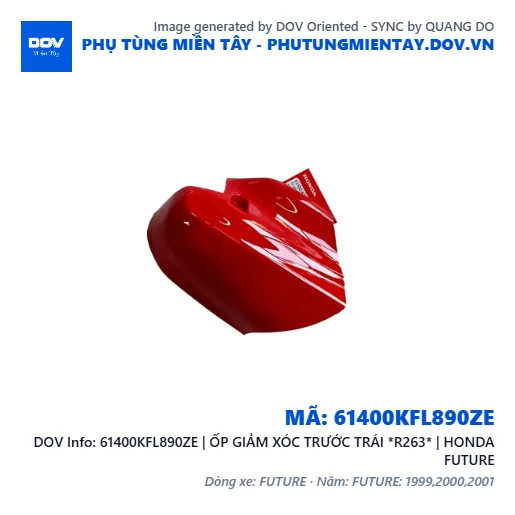 61400KFL890ZE | ỐP GIẢM XÓC TRƯỚC TRÁI *R263* | HONDA FUTURE — 61400KFL890ZE