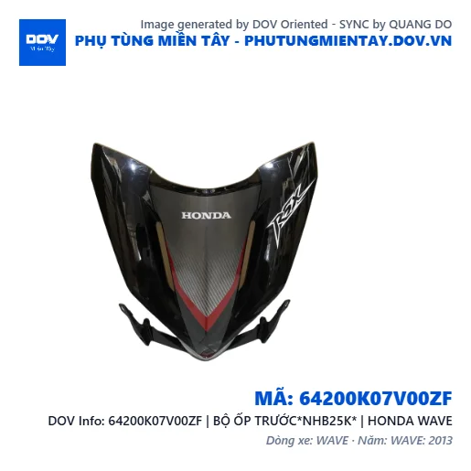 64200K07V00ZF | BỘ ỐP TRƯỚC*NHB25K* | HONDA WAVE — 64200K07V00ZF