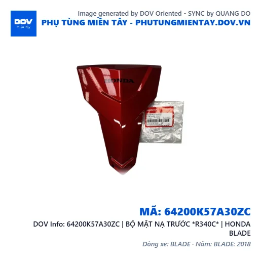 64200K57A30ZC | BỘ MẶT NẠ TRƯỚC *R340C* | HONDA BLADE — 64200K57A30ZC