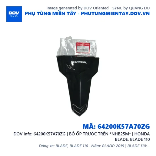 64200K57A70ZG | BỘ ỐP TRƯỚC TRÊN *NHB25M* | HONDA BLADE, BLADE 110 — 64200K57A70ZG