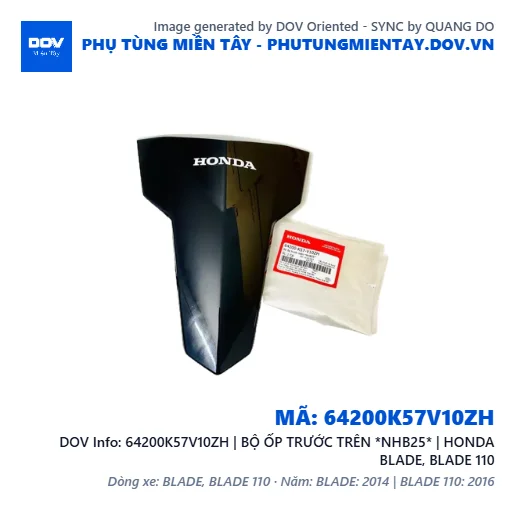 64200K57V10ZH | BỘ ỐP TRƯỚC TRÊN *NHB25* | HONDA BLADE, BLADE 110 — 64200K57V10ZH