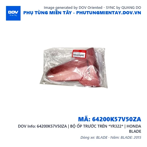64200K57V50ZA | BỘ ỐP TRƯỚC TRÊN *YR322* | HONDA BLADE — 64200K57V50ZA