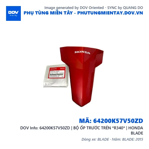 64200K57V50ZD | BỘ ỐP TRƯỚC TRÊN *R340* | HONDA BLADE — 64200K57V50ZD