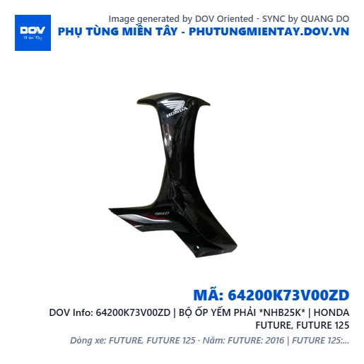 64200K73V00ZD | BỘ ỐP YẾM PHẢI *NHB25K* | HONDA FUTURE, FUTURE 125 — 64200K73V00ZD