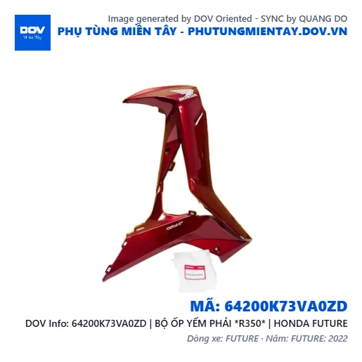 64200K73VA0ZD | BỘ ỐP YẾM PHẢI *R350* | HONDA FUTURE — 64200K73VA0ZD