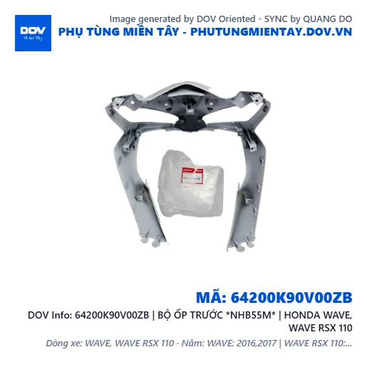 64200K90V00ZB | BỘ ỐP TRƯỚC *NHB55M* | HONDA WAVE, WAVE RSX 110 — 64200K90V00ZB