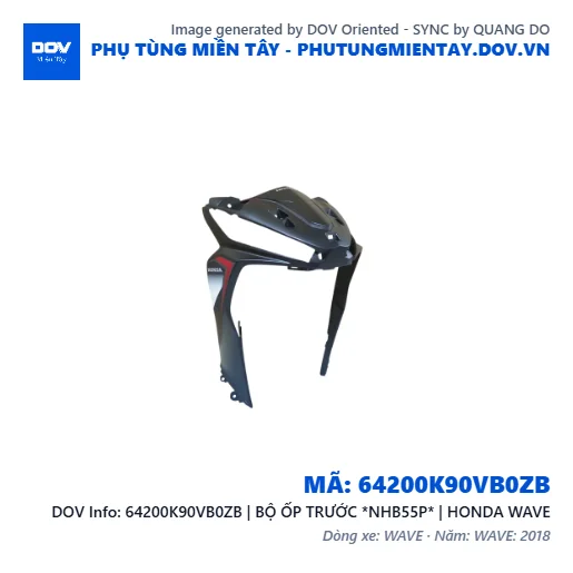 64200K90VB0ZB | BỘ ỐP TRƯỚC *NHB55P* | HONDA WAVE — 64200K90VB0ZB