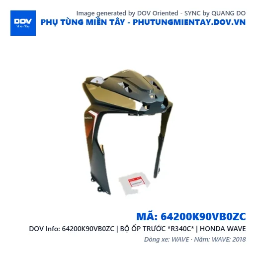 64200K90VB0ZC | BỘ ỐP TRƯỚC *R340C* | HONDA WAVE — 64200K90VB0ZC