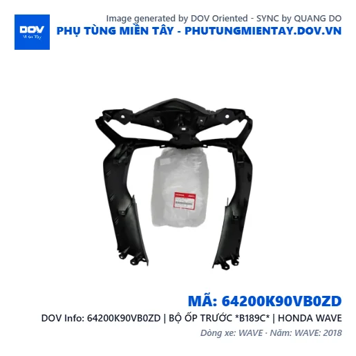 64200K90VB0ZD | BỘ ỐP TRƯỚC *B189C* | HONDA WAVE — 64200K90VB0ZD