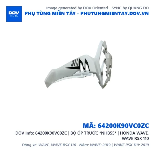 64200K90VC0ZC | BỘ ỐP TRƯỚC *NHB55* | HONDA WAVE, WAVE RSX 110 — 64200K90VC0ZC
