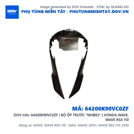 64200K90VC0ZF | BỘ ỐP TRƯỚC *NHB83* | HONDA WAVE, WAVE RSX 110 — 64200K90VC0ZF