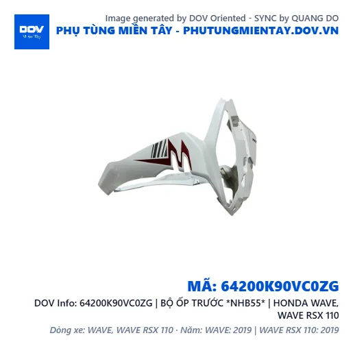 64200K90VC0ZG | BỘ ỐP TRƯỚC *NHB55* | HONDA WAVE, WAVE RSX 110 — 64200K90VC0ZG