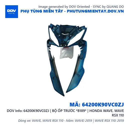 64200K90VC0ZJ | BỘ ỐP TRƯỚC *B189* | HONDA WAVE, WAVE RSX 110 — 64200K90VC0ZJ