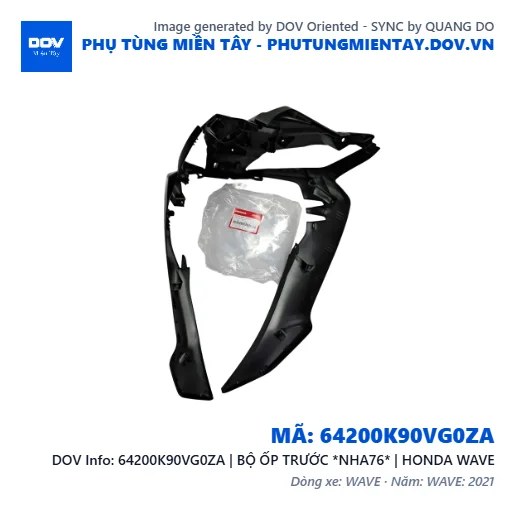 64200K90VG0ZA | BỘ ỐP TRƯỚC *NHA76* | HONDA WAVE — 64200K90VG0ZA
