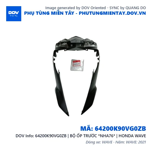 64200K90VG0ZB | BỘ ỐP TRƯỚC *NHA76* | HONDA WAVE — 64200K90VG0ZB