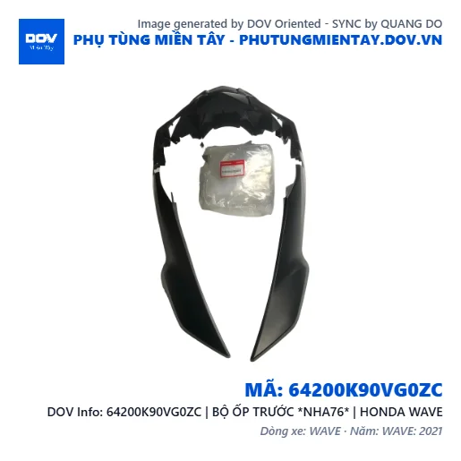 64200K90VG0ZC | BỘ ỐP TRƯỚC *NHA76* | HONDA WAVE — 64200K90VG0ZC