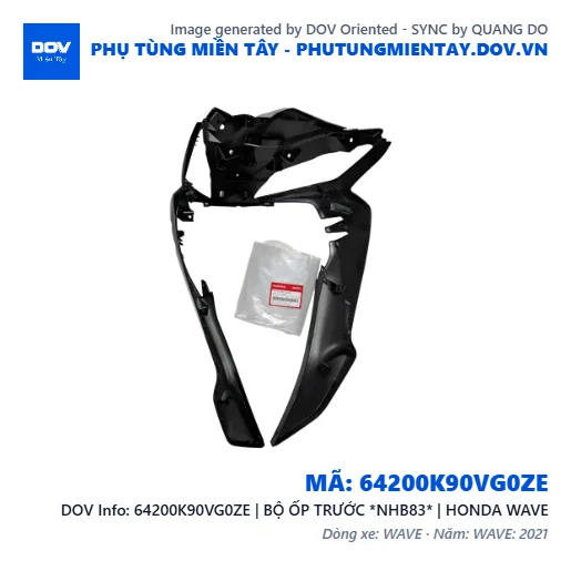 64200K90VG0ZE | BỘ ỐP TRƯỚC *NHB83* | HONDA WAVE — 64200K90VG0ZE