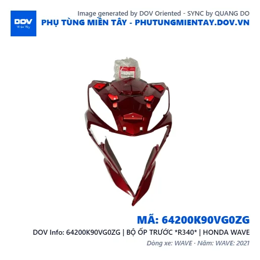 64200K90VG0ZG | BỘ ỐP TRƯỚC *R340* | HONDA WAVE — 64200K90VG0ZG