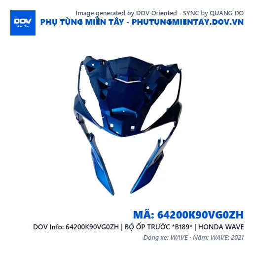 64200K90VG0ZH | BỘ ỐP TRƯỚC *B189* | HONDA WAVE — 64200K90VG0ZH