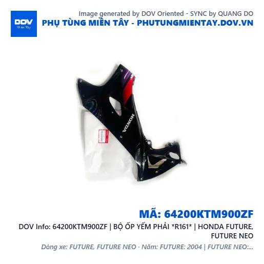 64200KTM900ZF | BỘ ỐP YẾM PHẢI *R161* | HONDA FUTURE, FUTURE NEO — 64200KTM900ZF