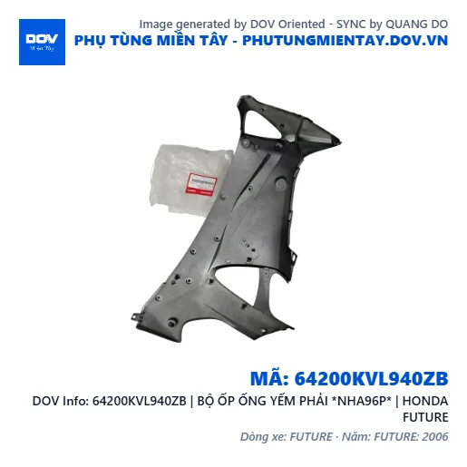 64200KVL940ZB | BỘ ỐP ỐNG YẾM PHẢI *NHA96P* | HONDA FUTURE — 64200KVL940ZB