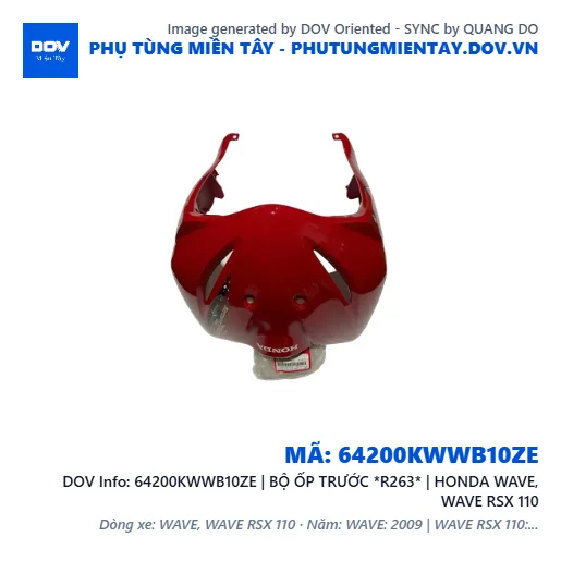 64200KWWB10ZE | BỘ ỐP TRƯỚC *R263* | HONDA WAVE, WAVE RSX 110 — 64200KWWB10ZE