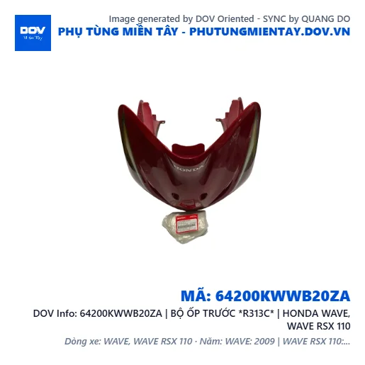 64200KWWB20ZA | BỘ ỐP TRƯỚC *R313C* | HONDA WAVE, WAVE RSX 110 — 64200KWWB20ZA