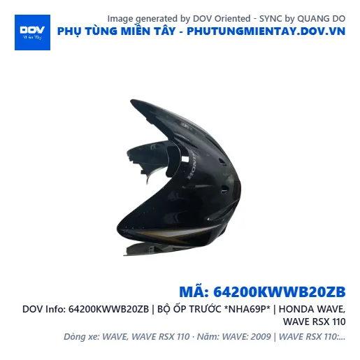 64200KWWB20ZB | BỘ ỐP TRƯỚC *NHA69P* | HONDA WAVE, WAVE RSX 110 — 64200KWWB20ZB