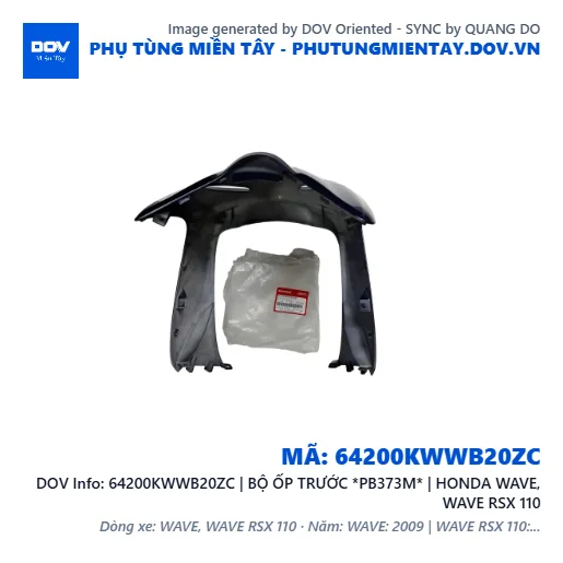 64200KWWB20ZC | BỘ ỐP TRƯỚC *PB373M* | HONDA WAVE, WAVE RSX 110 — 64200KWWB20ZC