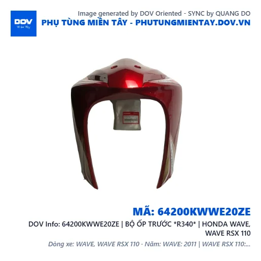 64200KWWE20ZE | BỘ ỐP TRƯỚC *R340* | HONDA WAVE, WAVE RSX 110 — 64200KWWE20ZE