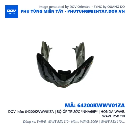 64200KWWV01ZA | BỘ ỐP TRƯỚC *NHA69P* | HONDA WAVE, WAVE RSX 110 — 64200KWWV01ZA