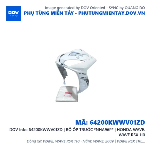 64200KWWV01ZD | BỘ ỐP TRƯỚC *NHA96P* | HONDA WAVE, WAVE RSX 110 — 64200KWWV01ZD