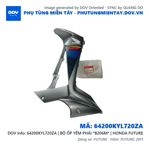 64200KYL720ZA | BỘ ỐP YẾM PHẢI *B206M* | HONDA FUTURE — 64200KYL720ZA