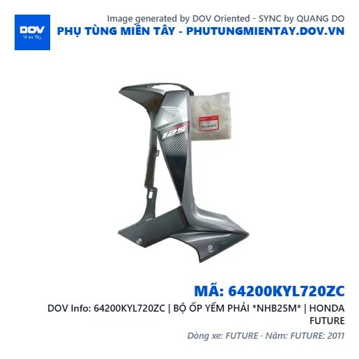 64200KYL720ZC | BỘ ỐP YẾM PHẢI *NHB25M* | HONDA FUTURE — 64200KYL720ZC