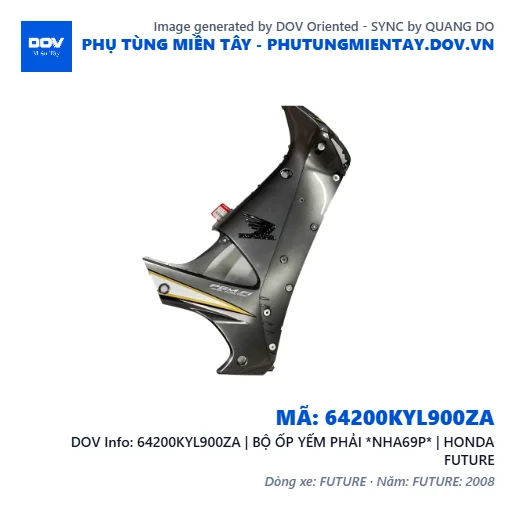 64200KYL900ZA | BỘ ỐP YẾM PHẢI *NHA69P* | HONDA FUTURE — 64200KYL900ZA
