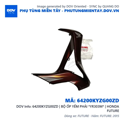 64200KYZG00ZD | BỘ ỐP YẾM PHẢI *YR303M* | HONDA FUTURE — 64200KYZG00ZD