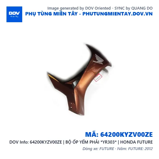 64200KYZV00ZE | BỘ ỐP YẾM PHẢI *YR303* | HONDA FUTURE — 64200KYZV00ZE