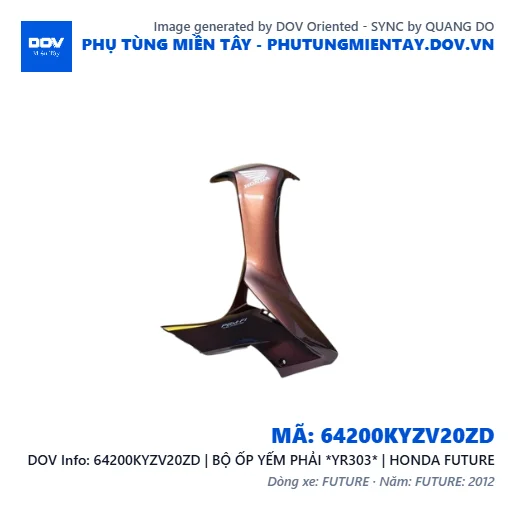 64200KYZV20ZD | BỘ ỐP YẾM PHẢI *YR303* | HONDA FUTURE — 64200KYZV20ZD