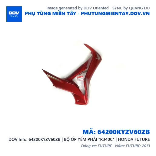 64200KYZV60ZB | BỘ ỐP YẾM PHẢI *R340C* | HONDA FUTURE — 64200KYZV60ZB
