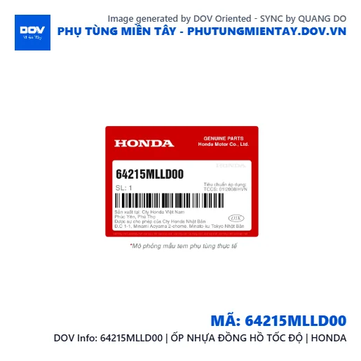 64215MLLD00 | ỐP NHỰA ĐỒNG HỒ TỐC ĐỘ | HONDA  — 64215MLLD00
