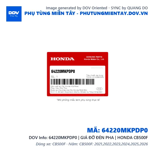 64220MKPDP0 | GIÁ ĐỠ ĐÈN PHA | HONDA CB500F — 64220MKPDP0