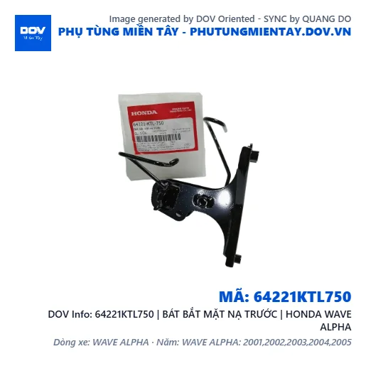 64221KTL750 | BÁT BẮT MẶT NẠ TRƯỚC | HONDA WAVE ALPHA — 64221KTL750