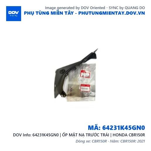 64231K45GN0 | ỐP MẶT NẠ TRƯỚC TRÁI | HONDA CBR150R — 64231K45GN0